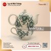 Bộ ấm trà độc ẩm sứ hoa cúc dây xanh