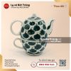 Bộ bình trà độc ẩm hoa bèo vẽ tay