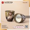 Ly đựng nến bầu men hỏa biến Sen Gấm