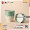 Cốc đựng nến sứ men kết tinh Lục Vân