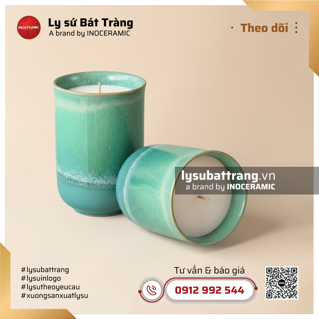 Ly đựng nến trụ cao Bích Diệp