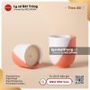 Cốc trụ nến thơm men hỏa biến Hồng Thổ size trung