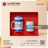 Set cốc lọc trà quà tặng vẽ cá sặc rằn