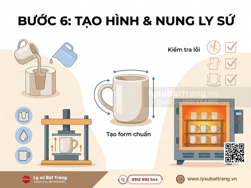 Nung ly sứ và xử lý men hoàn thiện là giai đoạn "lửa thử vàng" quyết định trực tiếp đến độ bền cơ học, độ bóng và màu sắc cuối cùng của sản phẩm.