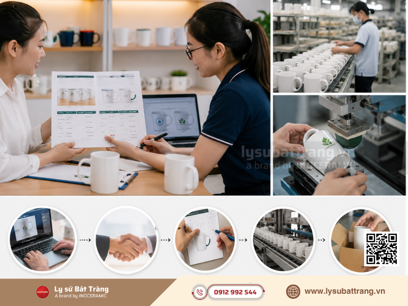 Quy trình đặt hàng tại các xưởng hiện nay được tối ưu hóa linh hoạt, hỗ trợ duyệt mẫu online và giao hàng tận nơi
