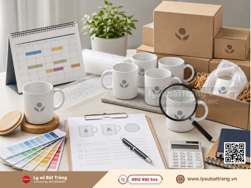 Để đảm bảo ly sứ in logo tặng nhân viên vừa đạt chất lượng cao, vừa tránh các rủi ro phát sinh trong quá trình sản xuất, bạn cần lưu điều quan trọng sau