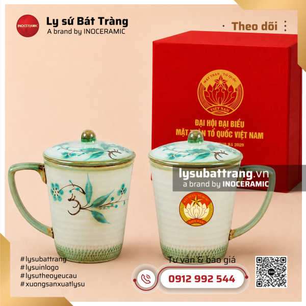 Set 02 ly sứ quà tặng Đại hội Mặt trận Tổ quốc Việt Nam – Hình 3