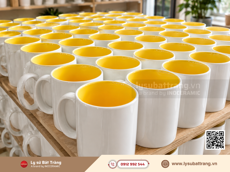 Xưởng Ly Sứ Bát Tràng là một đơn vị sản xuất trực tiếp tại làng nghề, chuyên gia công dòng sản phẩm này để phân phối và in ấn logo cho các doanh nghiệp
