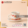 Bộ ly tách espresso họa tiết cherry và hoa