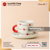 Bộ tách ly sứ espresso sợi chỉ tim