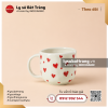 Cốc sứ quai tai vẽ hình trái tim