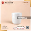 Cốc sứ không quai gân ngang 250ml - Men trắng